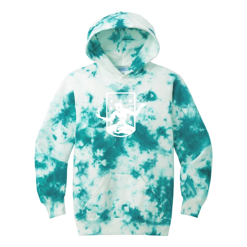 Instant Discount Youth Crystal Tie-Dye Hoodie - Teal
