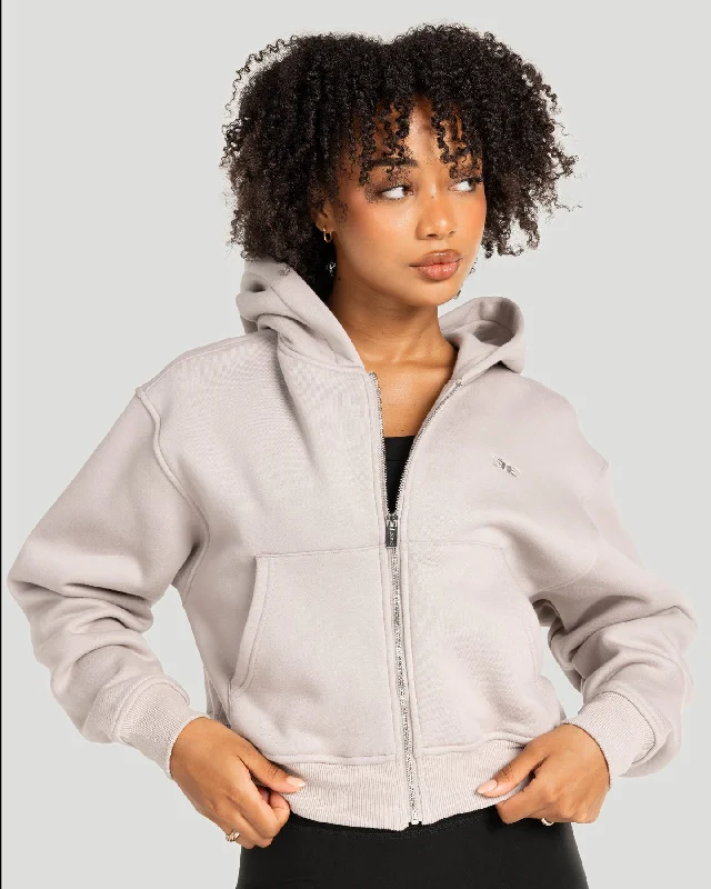 Epic Deals Cropped Classic Zip Through - Taupe