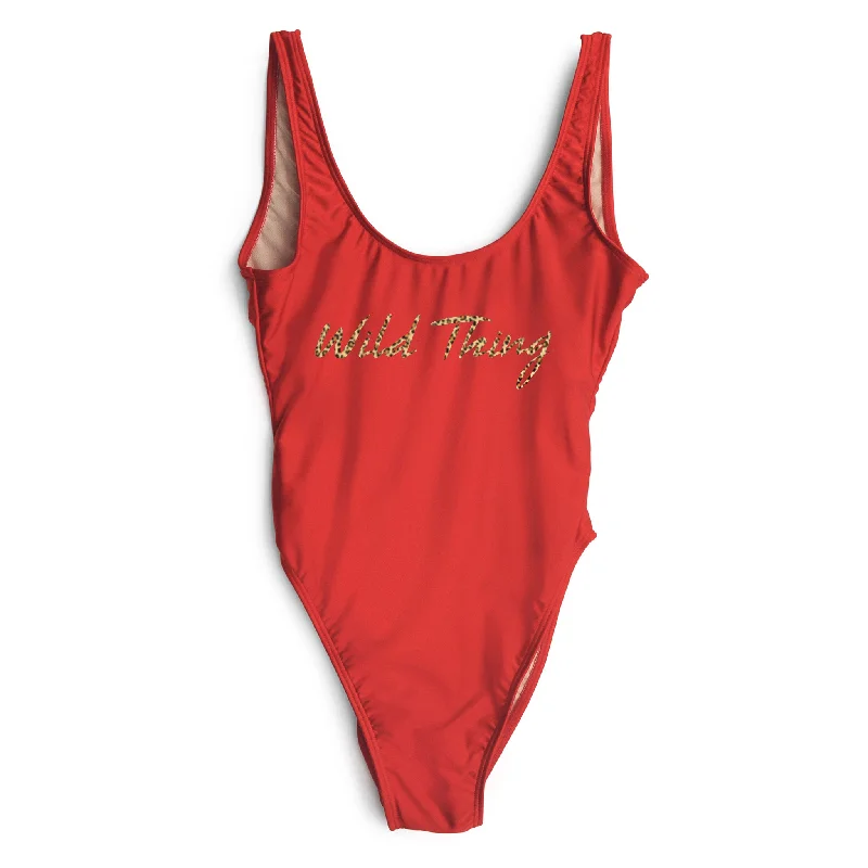 Price Buster WILD THING W/ CHEETAH TEXT [SWIMSUIT]