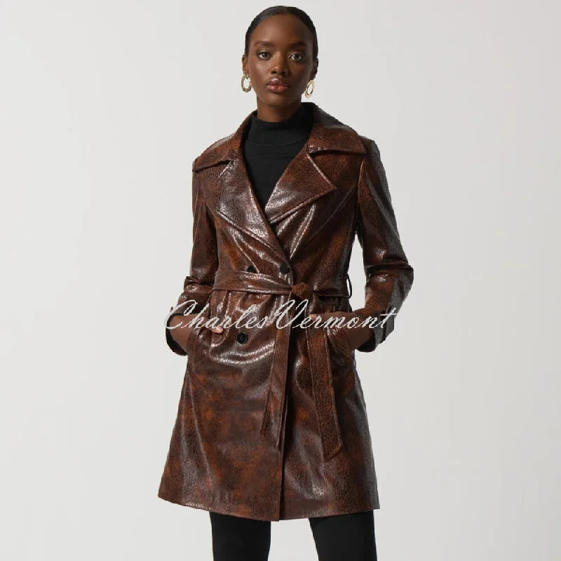 Fantastic Deals Joseph Ribkoff Faux Leather Coat - Style 233973