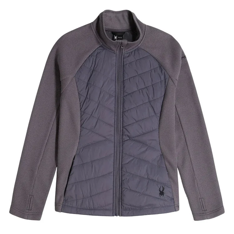 Sneak Peek Sale New Women's Spyder Nova Full-Zip Hybrid Jacket - Gray Size L MSP$149