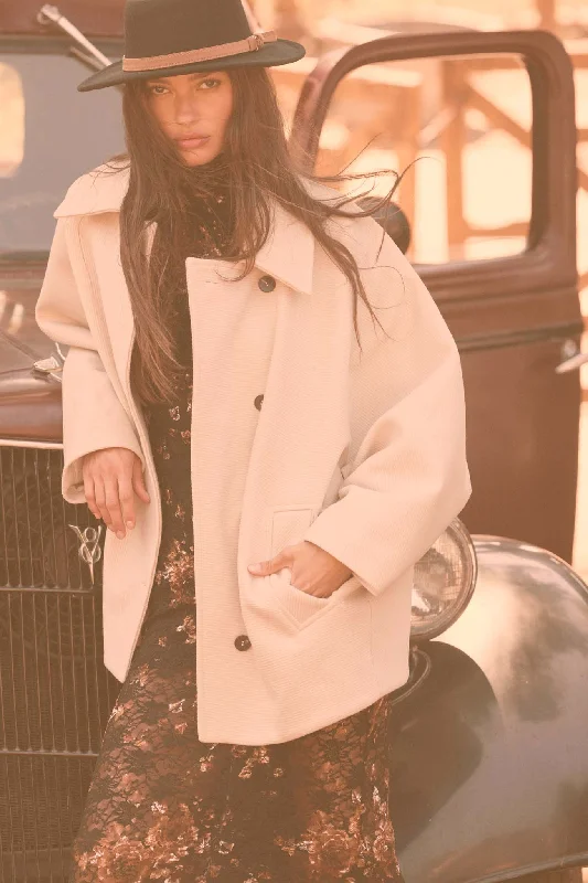 Sale Event Sea to Shore Ribbed Knit Dolman Peacoat