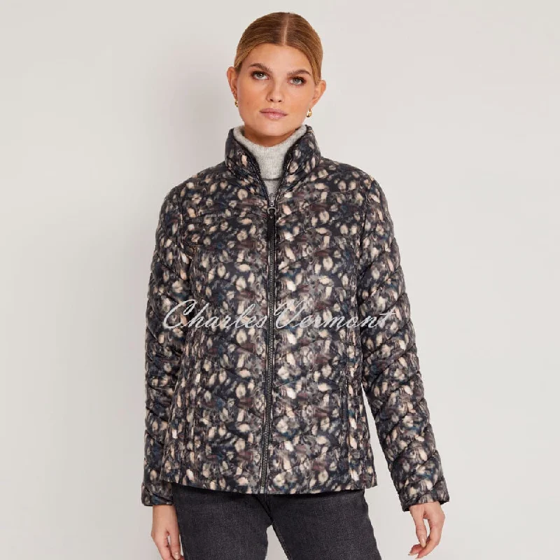 New Markdowns Frandsen Lightly Padded 2-in-1 Reversible Jacket - Style 726-588-9090 (Black / Brown / Multi)