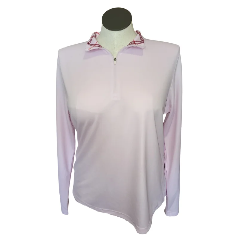 Today’s Deal New Lady Hagen Women's Clubhouse Light Pink Pique Long Sleeve Golf Top Size XL MSP$60