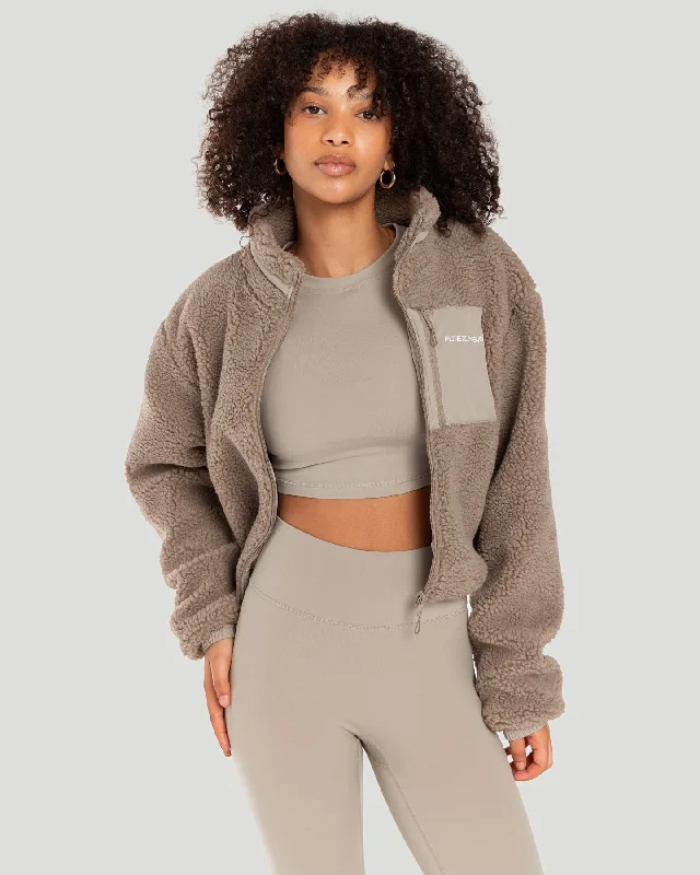 Reduced Prices Registered Teddy Cropped Jacket - Vintage Khaki