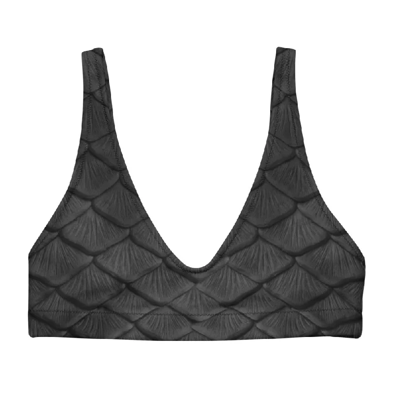 Savings Galore Obsidian Scale Recycled Padded Bikini Top