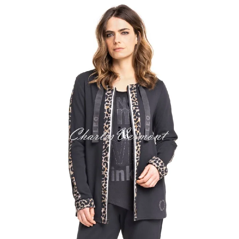 Clearance Items Doris Streich Jacket with Leopard Print Detail - Style 140131-82