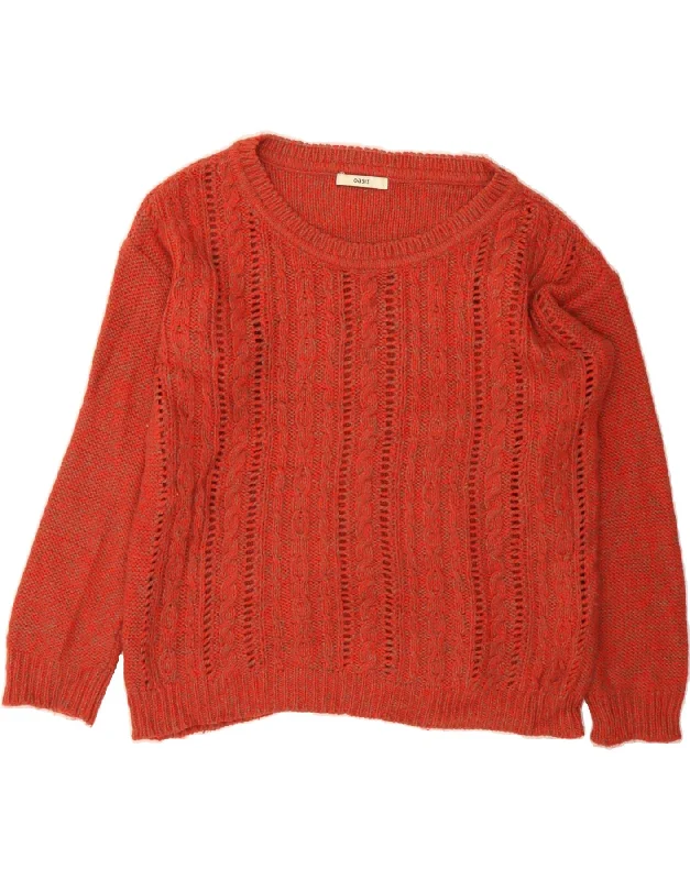 Crazy Deals OASIS Womens Boat Neck Jumper Sweater UK 16 Large Orange Acrylic