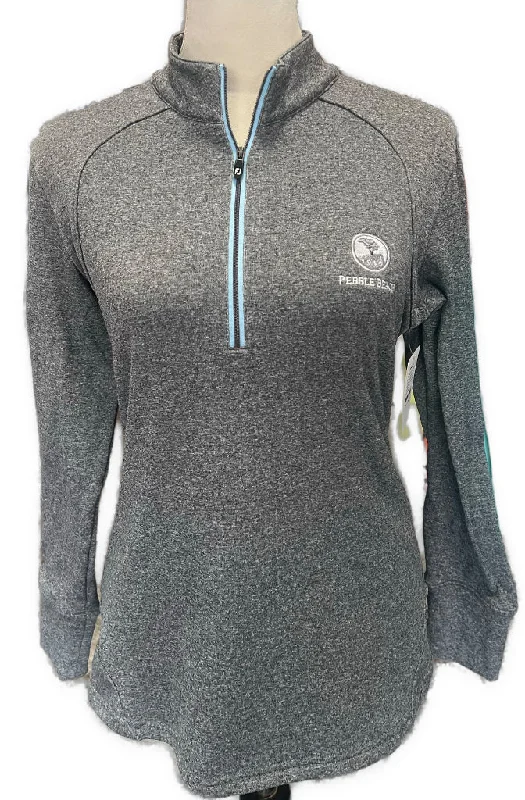 Bonus Savings Women's Footjoy Gray Thermal Pullover w/ Pebble Beach Logo Size S MSp$125