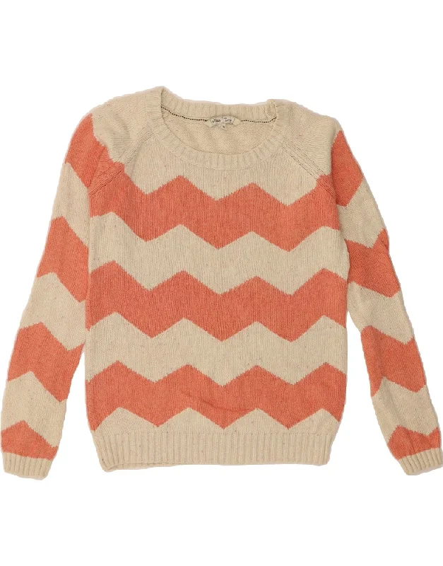 The Best Prices FAT FACE Womens Boat Neck Jumper Sweater UK 10 Small Beige Chevron Cotton The Best Prices FAT FACE Womens Boat Neck Jumper Sweater UK 10 Small Beige Chevron Cotton
