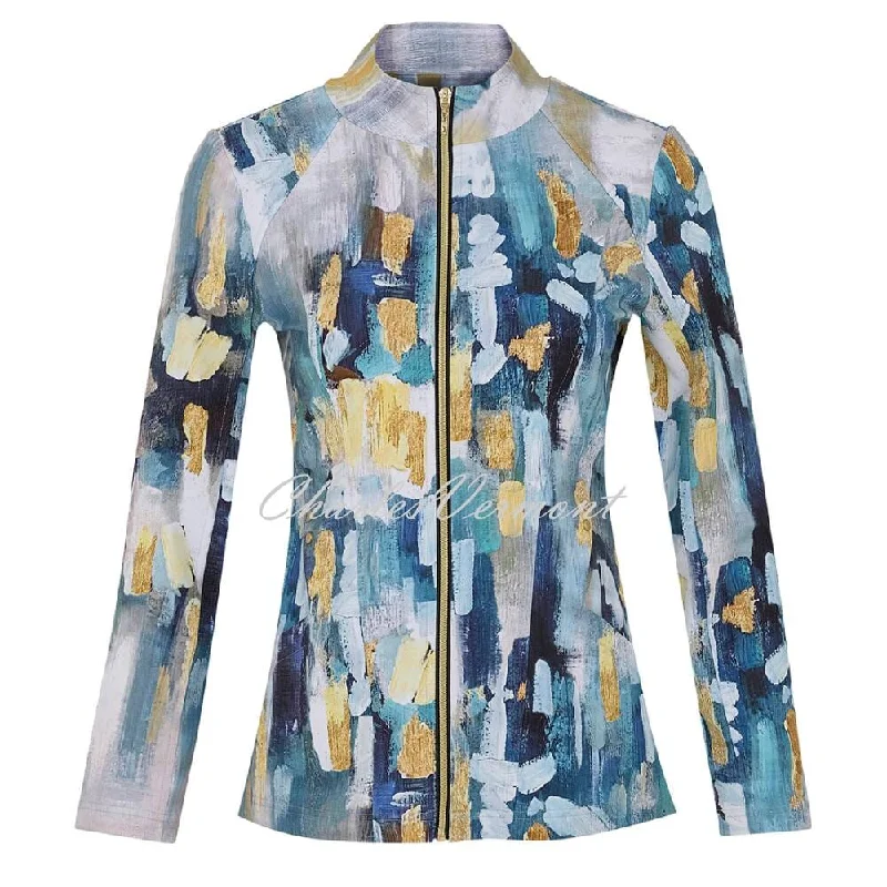 Deal of the Week Dolcezza 'Abstract' Print Zip Jacket - Style 73625