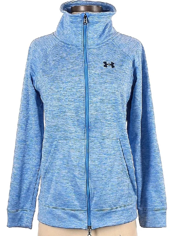 Quick Sale Under Armour Women's Full-Zip Heather Blue Thermal Jacket Size XS