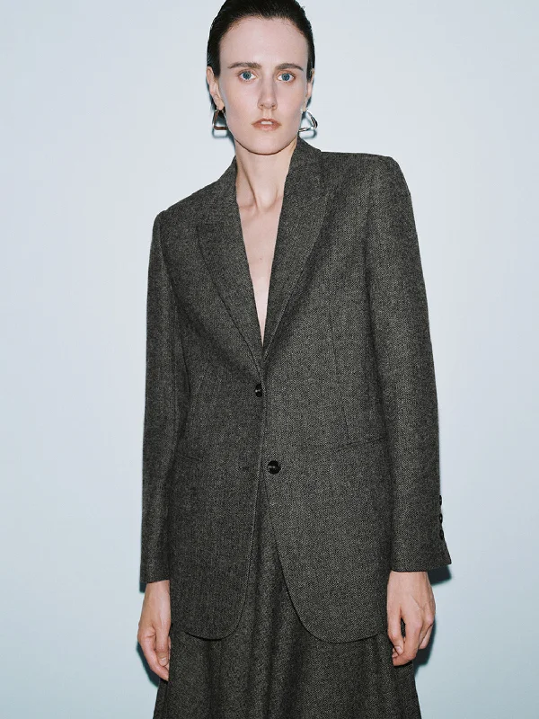 Take Advantage Notched Collar Blazers
