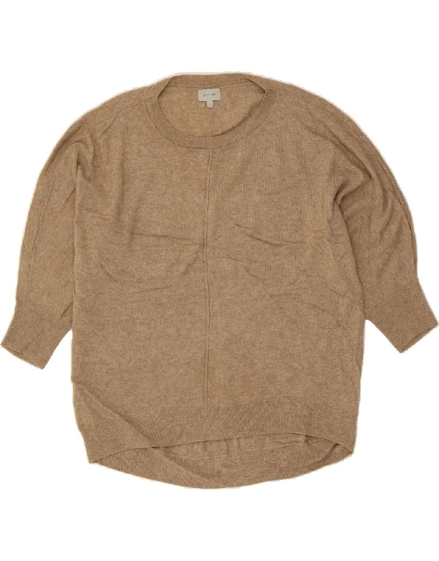 Bargain Prices JIGSAW Womens 3/4 Sleeve Boat Neck Jumper Sweater UK 16 Large Beige