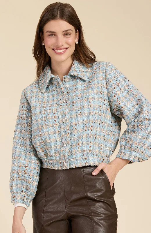 Savings Galore Harper Boucle Jacket - White Water