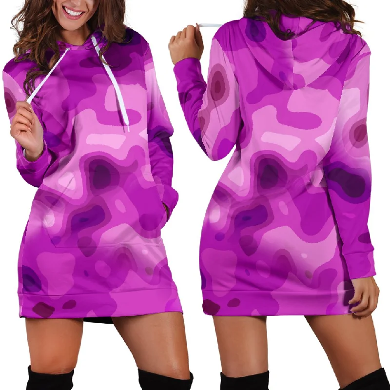 One-DAY Sale Pretty In Pink Camo Hoodie Dress for Camouflage Lovers