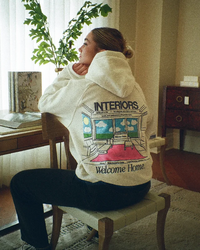 Referral Discount "Interiors" Oversized Lux Hoodie in Heather Gray