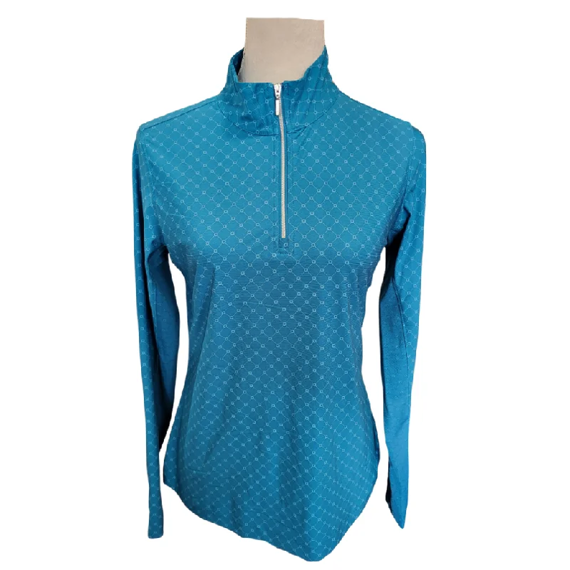 Year-End Clearance Lady Hagen Teal Print Long Sleeve Zip Mock Sun Shirt Size S MSP$70 Year-End Clearance Lady Hagen Teal Print Long Sleeve Zip Mock Sun Shirt Size S MSP$70