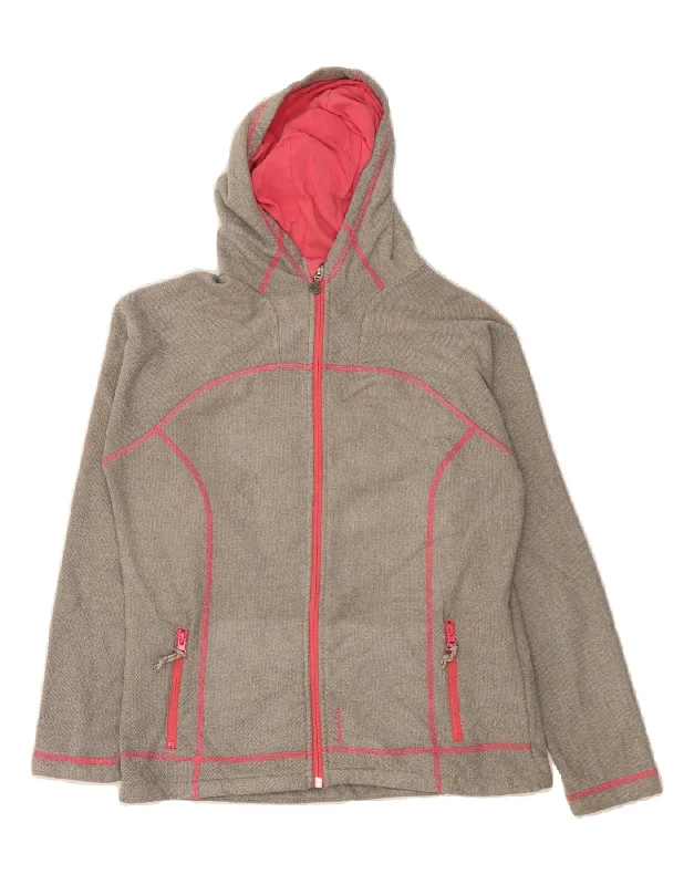 The Best Prices WEIRD FISH Womens Zip Hoodie Sweater UK 12 Medium Grey Polyester