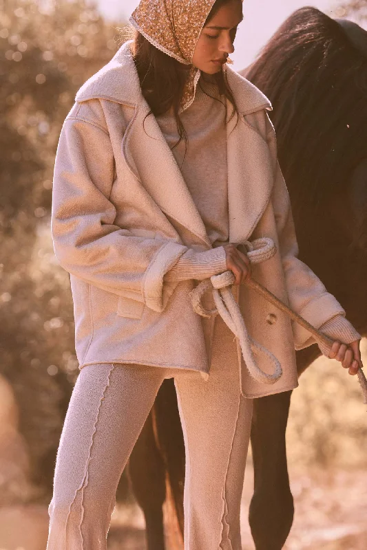 Super Bargain Weather the Storm Faux Shearling Peacoat