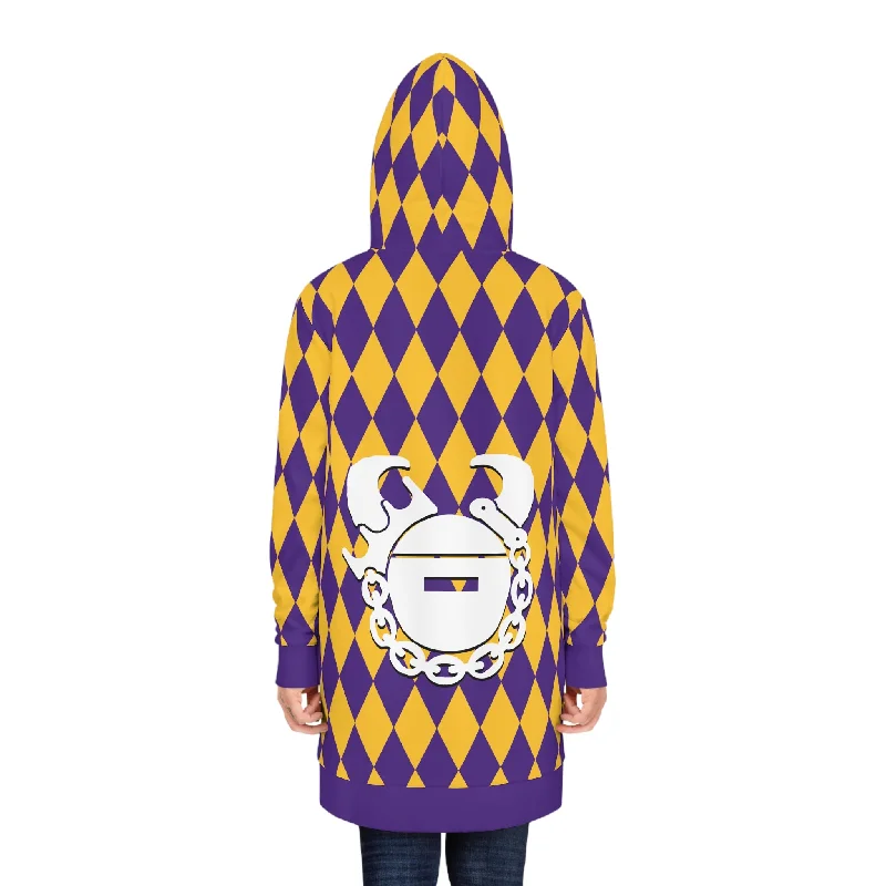New Arrival Hoodie Dress - Purple/Gold Diamonds - Game Day Helmet
