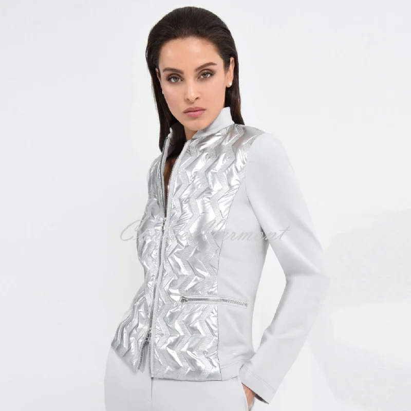 Can't Miss I'cona Textured Metallic Zip Jacket - Style 67195-60161-91
