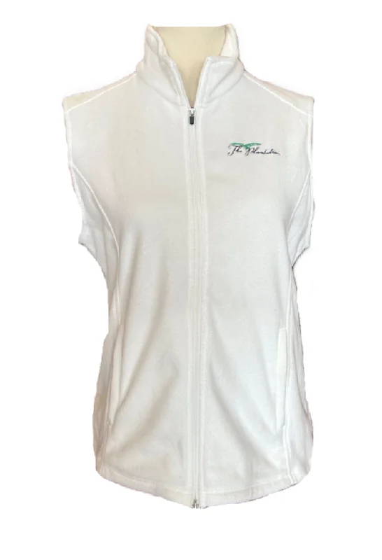 Act Fast New Page & Tuttle Ivory Full-Zip Fleece Vest w/ Logo Size M