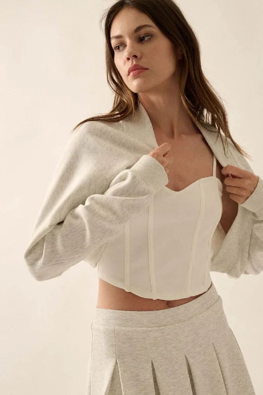 Loyalty Reward Premium Scuba Open-Front Shrug Cardigan