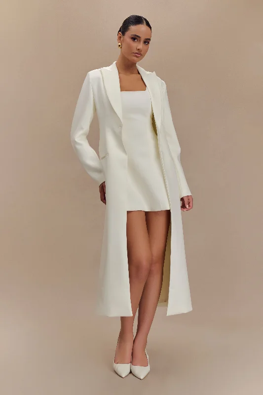 Exclusive Deal Caviar Suiting Coat - Ivory