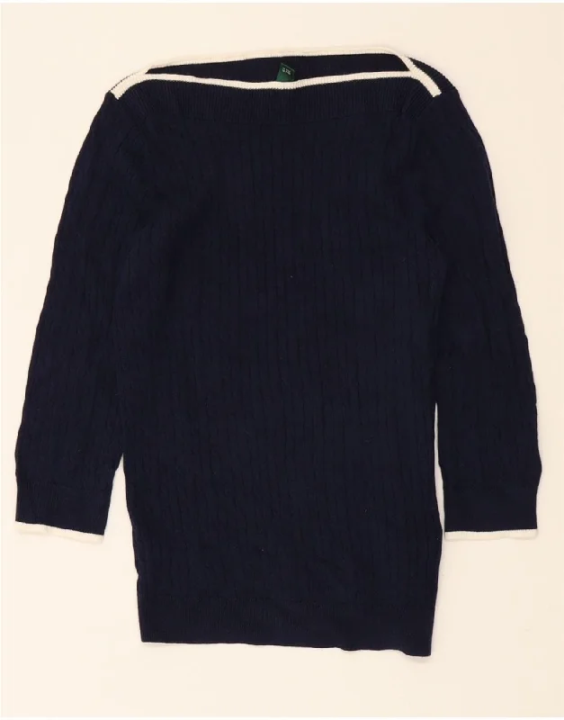 Special Promotion RALPH LAUREN Womens Boat Neck Jumper Sweater UK 12 Medium Navy Blue Special Promotion RALPH LAUREN Womens Boat Neck Jumper Sweater UK 12 Medium Navy Blue