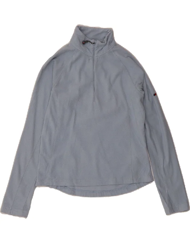 Huge Discounts BERGHAUS Womens Zip Neck Fleece Jumper UK 12 Medium Blue Polyester