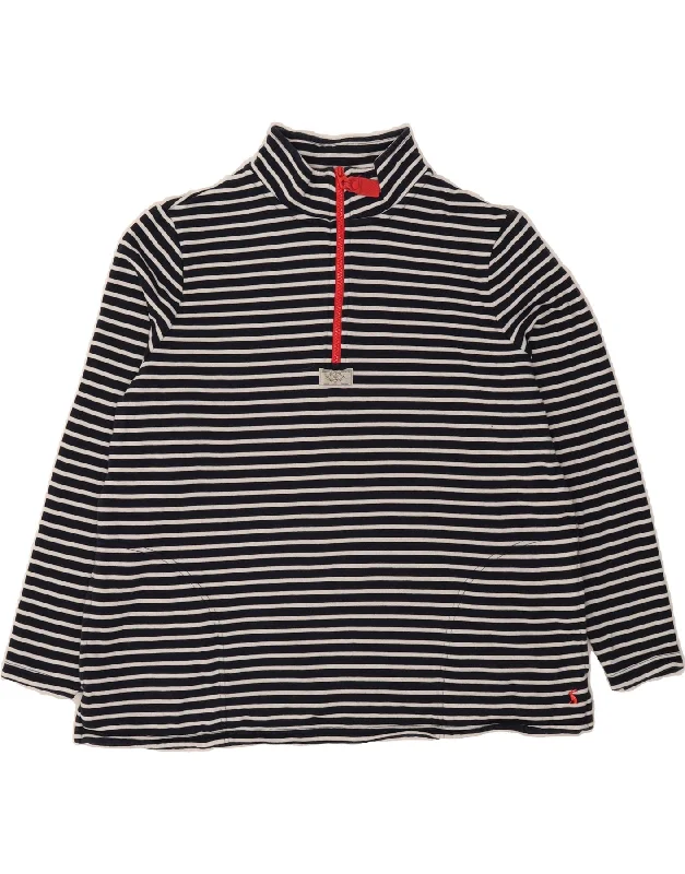 Special Price JOULES Womens Zip Neck Jumper Sweater UK 18 XL Navy Blue Striped Cotton Special Price JOULES Womens Zip Neck Jumper Sweater UK 18 XL Navy Blue Striped Cotton