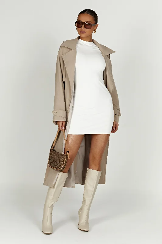 Deal Frenzy Andreas Oversized Trench Coat - Beige