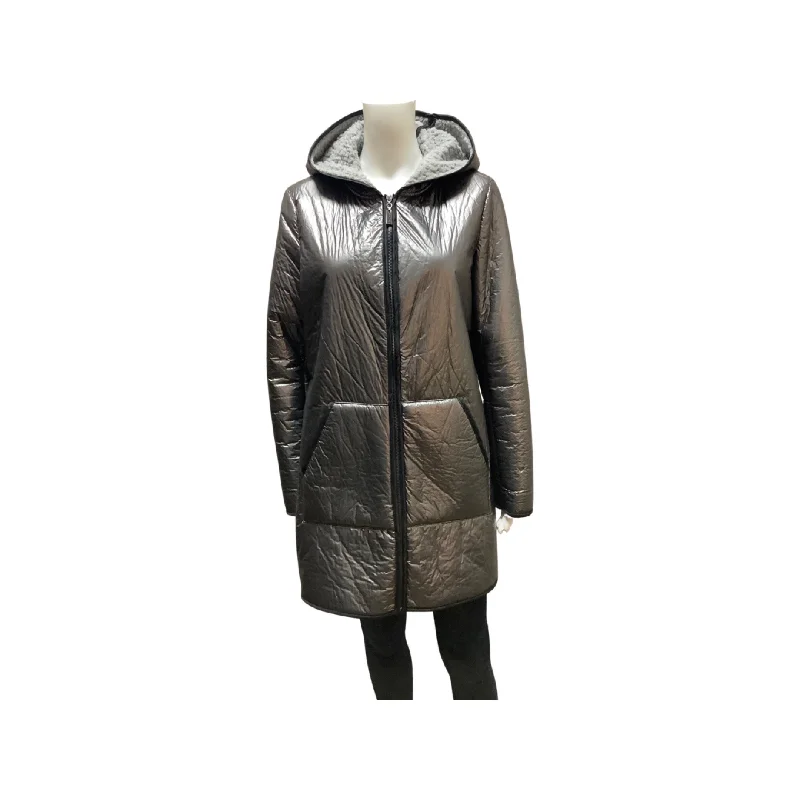 Limited Stock Nikki Jones Metallic Hooded Sherpa Jacket Size S/P