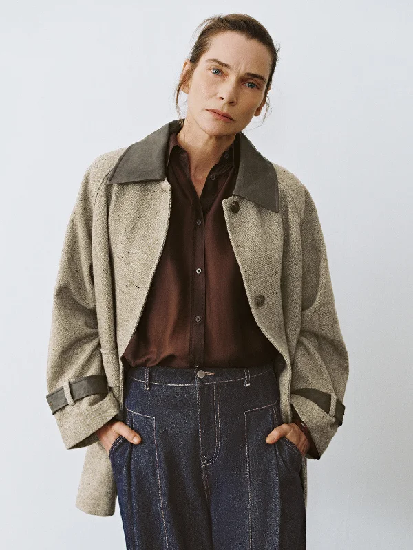 Special Offer Shirt Collar Tweed Coats