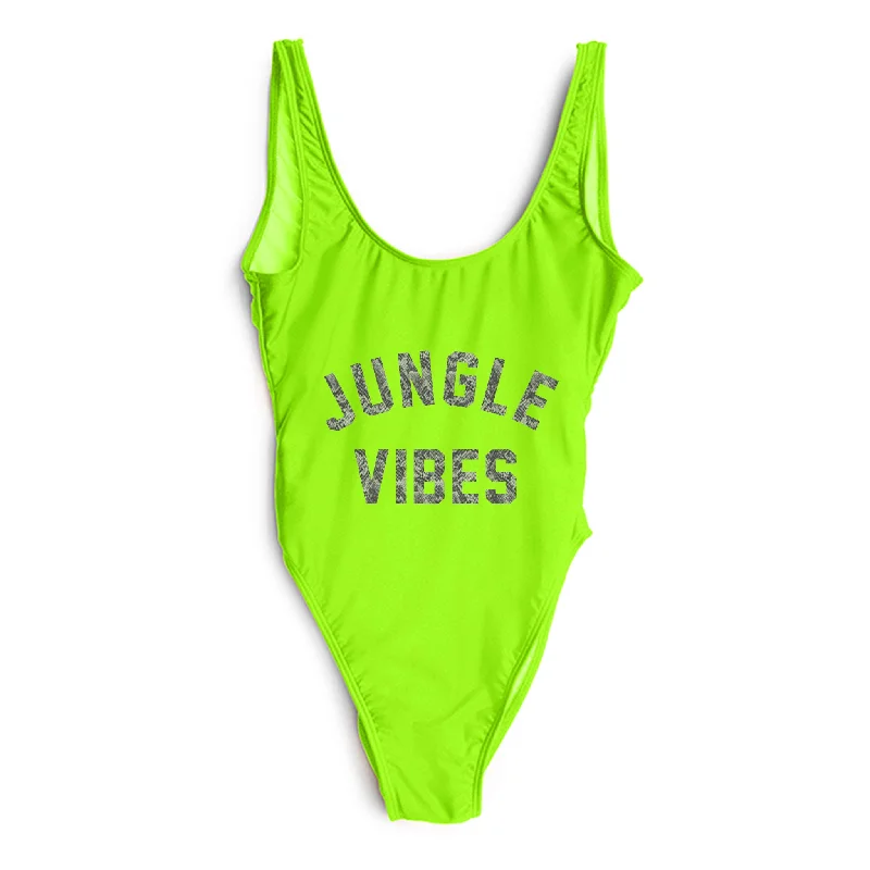 Extra Savings JUNGLE VIBES W/ SNAKESKIN TEXT [SWIMSUIT]