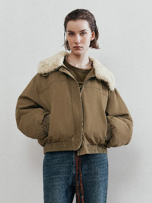 Price Cut Sherpa Lapel Down Outerwear