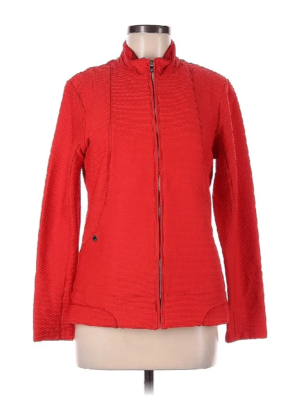 Anniversary Sale Tail Activewear Red Textured Full-Zip Golf Jacket Size M MSP$110