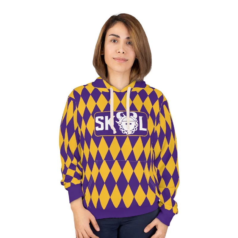 Hot Deal Unisex Pullover Hoodie - Purple/Gold Diamonds - The Original