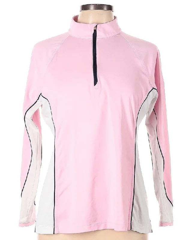 Huge Savings Women's Peter Millar Light Pink & White Golf Pullover Size L MSP$100