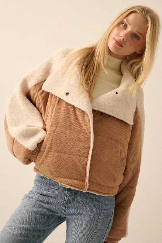Special Buy Bundle Up Sherpa Fleece-Lined Puffer Jacket