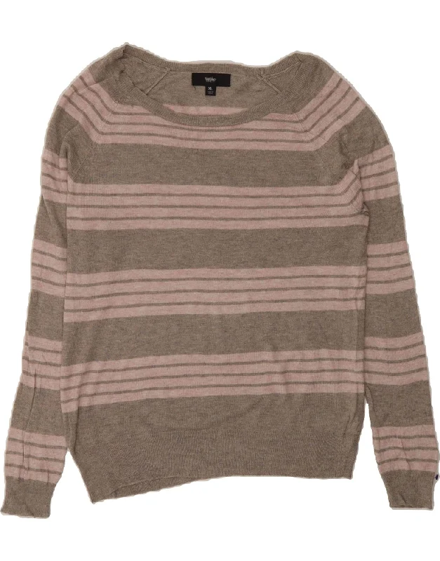 Discount Deals MOSSIMO Womens Boat Neck Jumper Sweater UK 18 XL Grey Striped