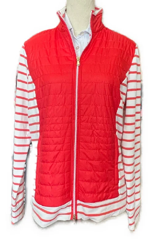 Limited Edition New Women's Fairway & Greene Red & White Augusta Golf Jacket Size L MSP$198