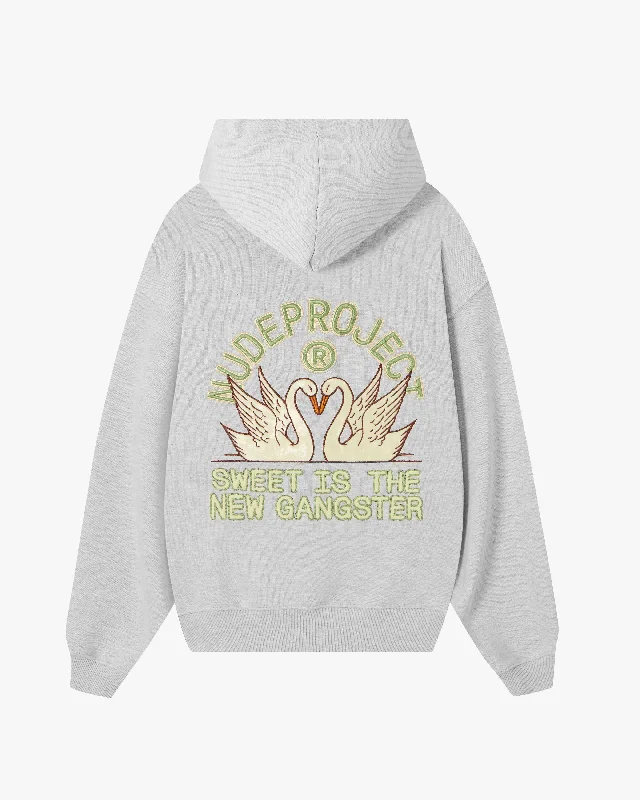 Act Now SWANS HOODIE GREY MELANGE