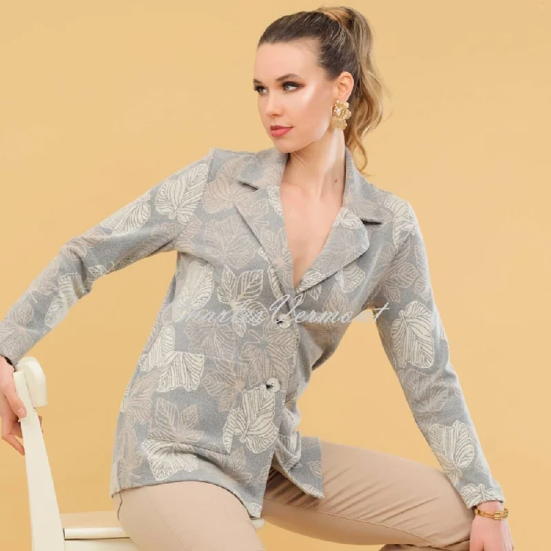 Warehouse Sale Dolcezza Leaf Print Blazer Jacket - Style 73174