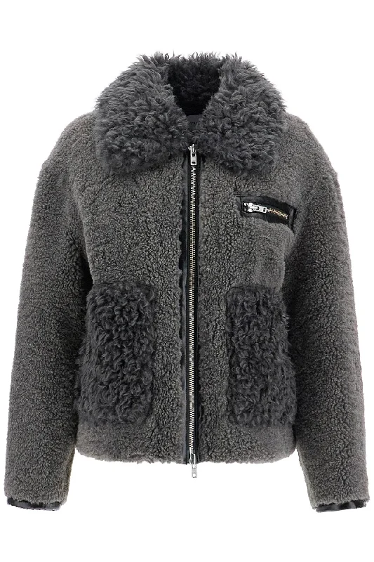 Take Advantage short eco shearling coat 61955 9071 SMOKE GREY