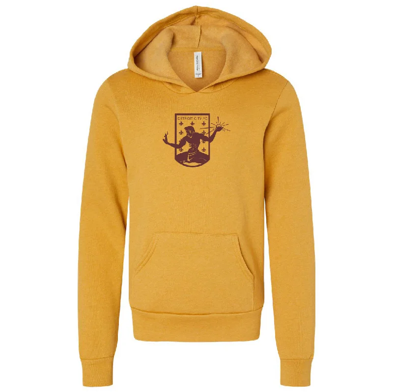 Massive Deals DCFC Youth Crest Hoodie- Mustard
