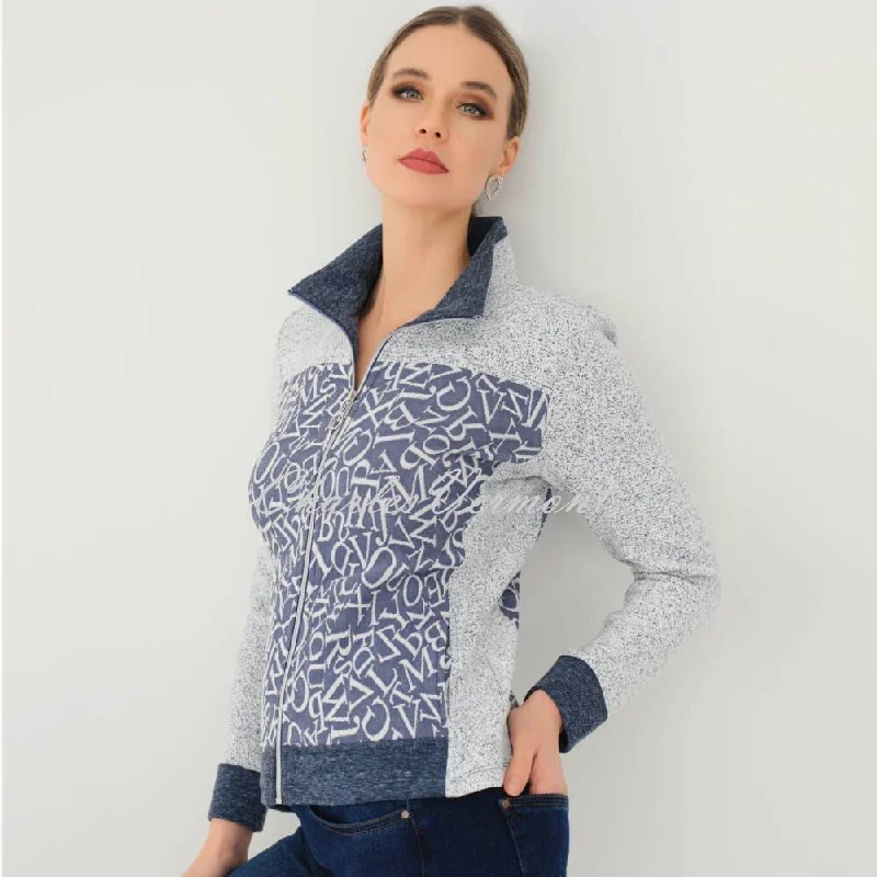 Now or Never Dolcezza Letter Print Zip Jacket - Style 73132
