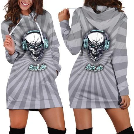 Deal Explosion Rock Skull Hoodie Dress