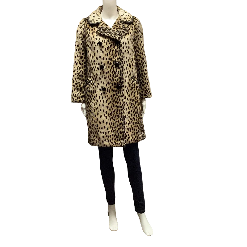 Extra Savings Safari by Sportowne Women's Coat Double Breasted Faux Fur Size: L